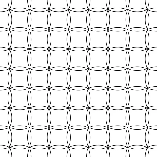 白い背景の黒い幾何学的なシームレス パターン Web テキスタイルや壁紙の飾り — ストックベクタ