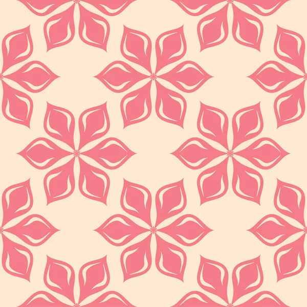 Bej renkli arka plan üzerinde kırmızı çiçekler. Tekstil ve duvar kağıtları için süs seamless modeli