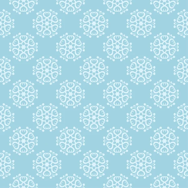 Beyaz ve mavi çiçek desenli. Tekstil ve duvar kağıtları için sorunsuz süsleme