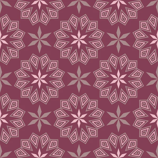 Geometrik öğelerle seamless modeli. Kumaşlar, duvar kağıtları ve Tekstil için koyu kırmızı arka plan