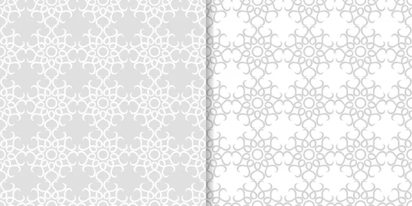 Işık gri çiçek arka planlar. Tekstil ve duvar kağıtları için dikişsiz desen seti