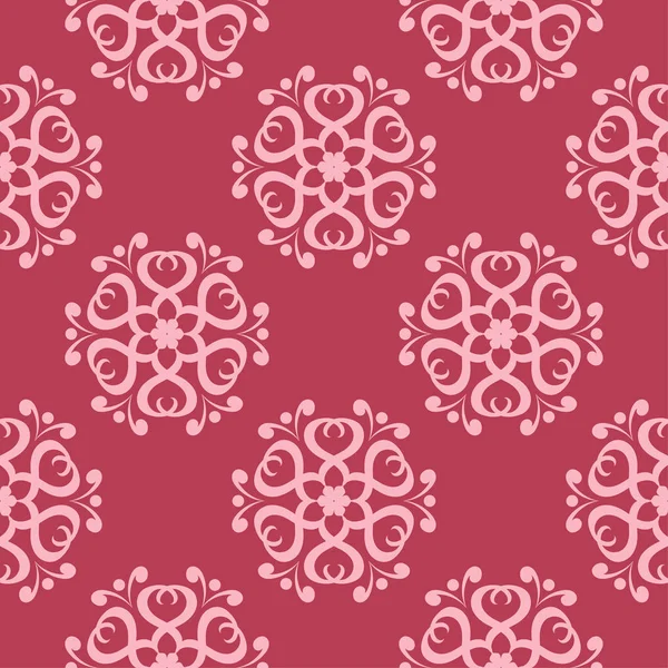 Kırmızı çiçek süsleme. Tekstil ve duvar kağıtları için seamless modeli