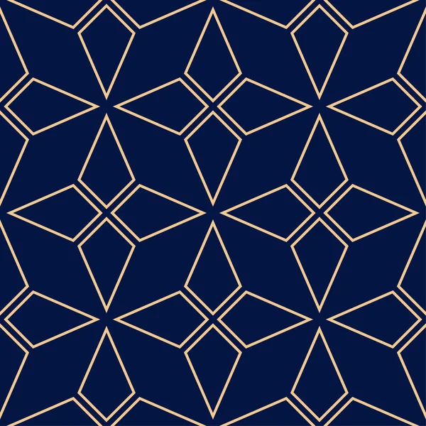 Geometrik süsleme. Altın mavi seamless modeli web, Tekstil ve duvar kağıtları için