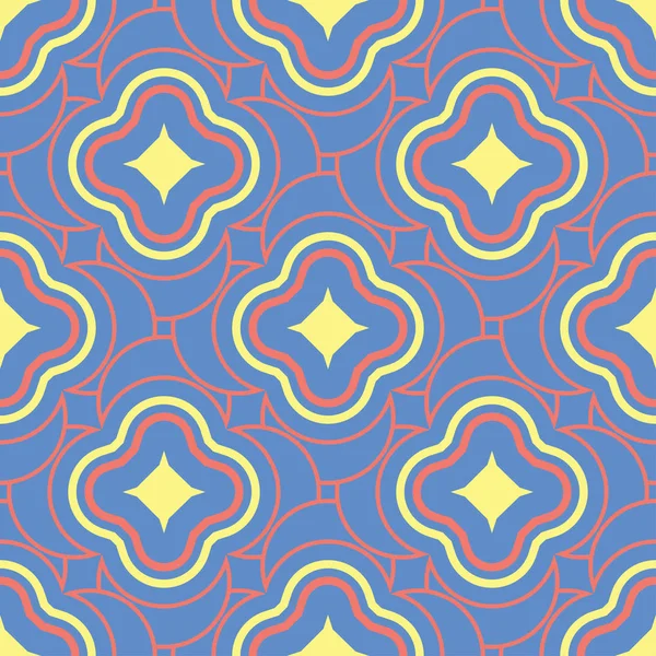 Geometrisk Bakgrund Blå Sömlösa Mönster För Tapeter Textil Och Tyger — Stock vektor