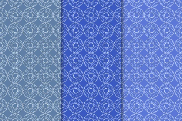 Mavi geometrik süsler. Web, Tekstil ve duvar kağıtları için dikey Dikişsiz desen seti