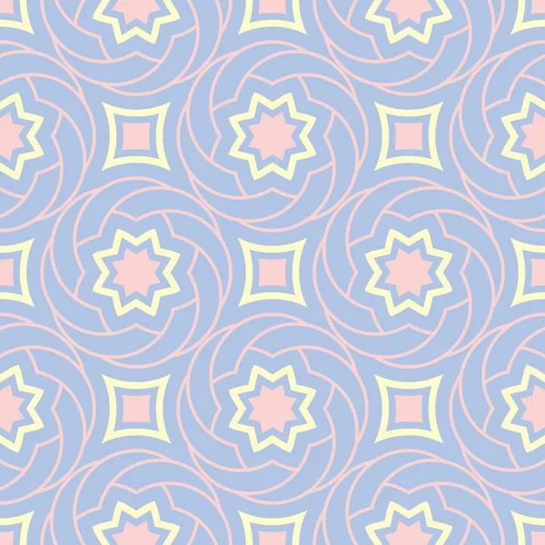 Mavi geometrik seamless modeli. Arka plan bej ve pembe öğeler duvar kağıtları, Tekstil ve kumaş için