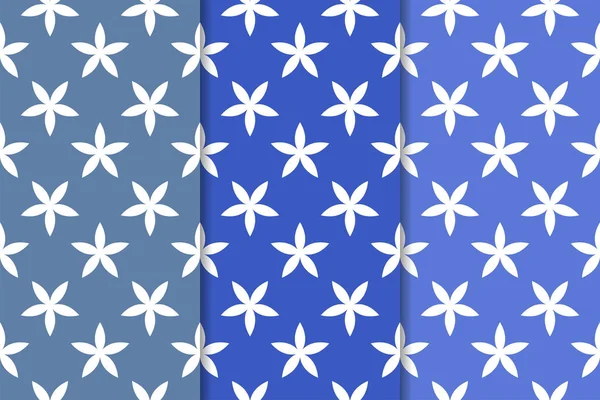 Çiçek desenleri kümesi. Mavi dikey Dikişsiz desen. Duvar kağıdı arka plan