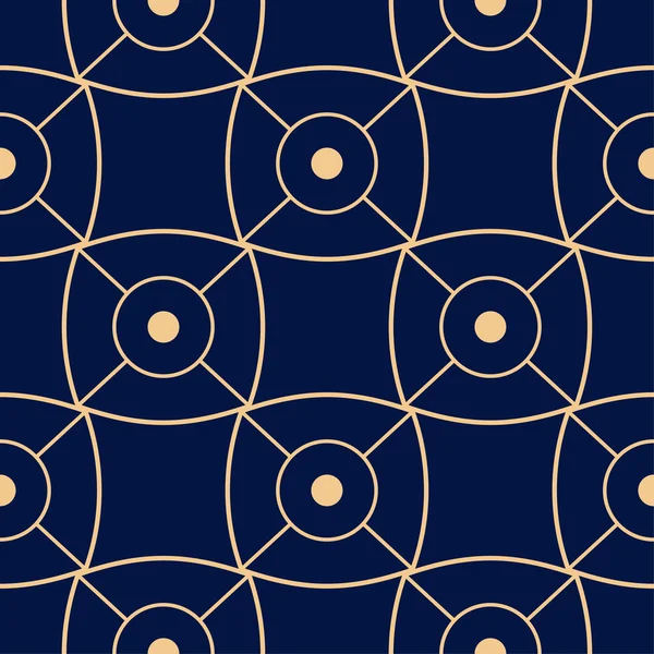 Altın mavi geometrik süsleme. Web, Tekstil ve duvar kağıtları için seamless modeli