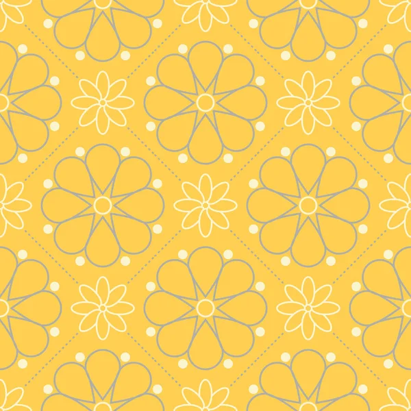 Sorunsuz çiçek desenli. Parlak sarı arka plan duvar kağıtları, Tekstil ve kumaş için çiçek tasarımları ile
