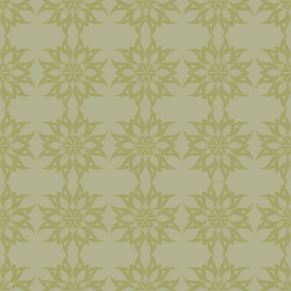 Zeytin yeşili ve gri çiçek süsleme. Tekstil ve duvar kağıtları için seamless modeli