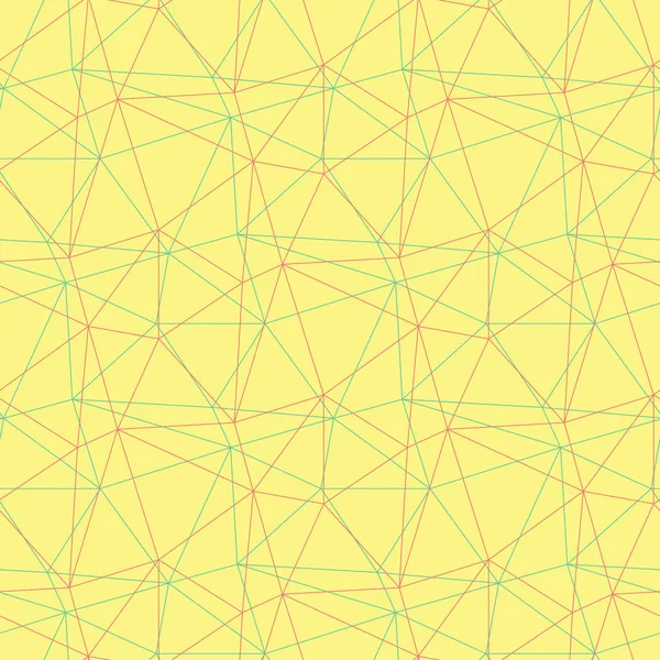 Geometrik seamless modeli. Pembe ve yeşil tasarım ile sarı arka plan