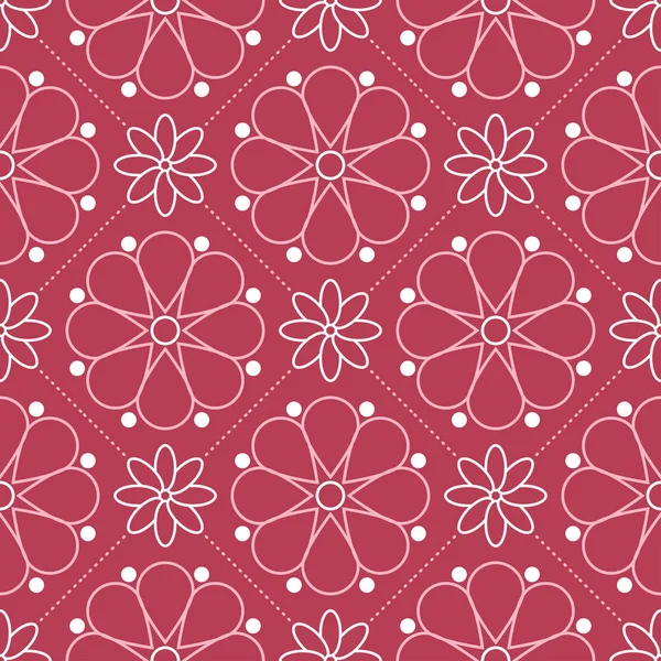 Kırmızı çiçek seamless modeli. Soluk kırmızı ve bej renkli arka plan duvar kağıtları, Tekstil ve kumaş için