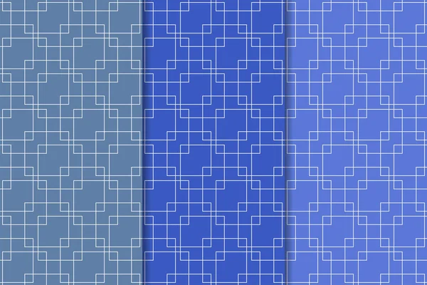 Patrones Geométricos Azules Verticales Sin Costura Para Tela Textiles Fondos — Vector de stock