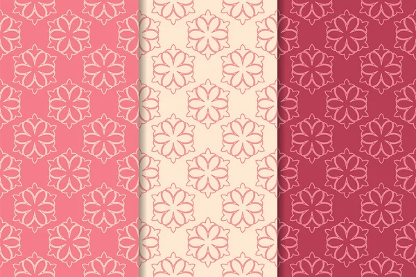 Kiraz kırmızı çiçekli süs tasarımlar. Duvar kağıtları ve kumaşlar için dikey Dikişsiz desen