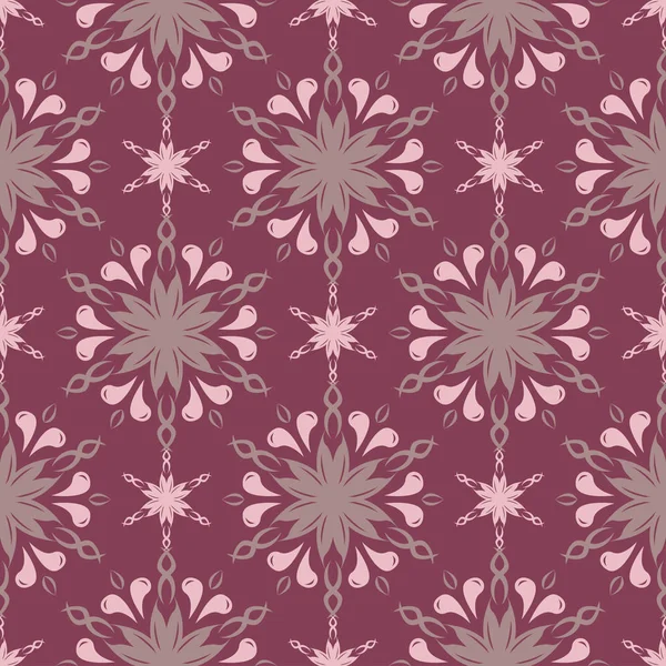 Fond Sans Couture Floral Motif Rouge Pourpre Pour Papiers Peints — Image vectorielle