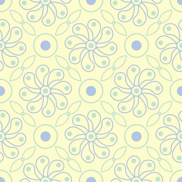 Çiçek bej seamless modeli. Bej renkli arka plan duvar kağıtları, Tekstil ve kumaş için mavi ve yeşil ışık çiçek tasarımları ile