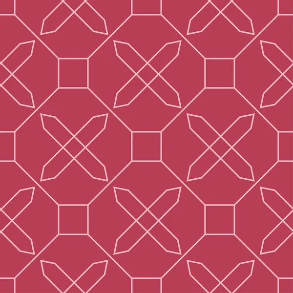 Rot Und Blass Rosa Geometrische Ornament Nahtlose Muster Für Web — Stockvektor