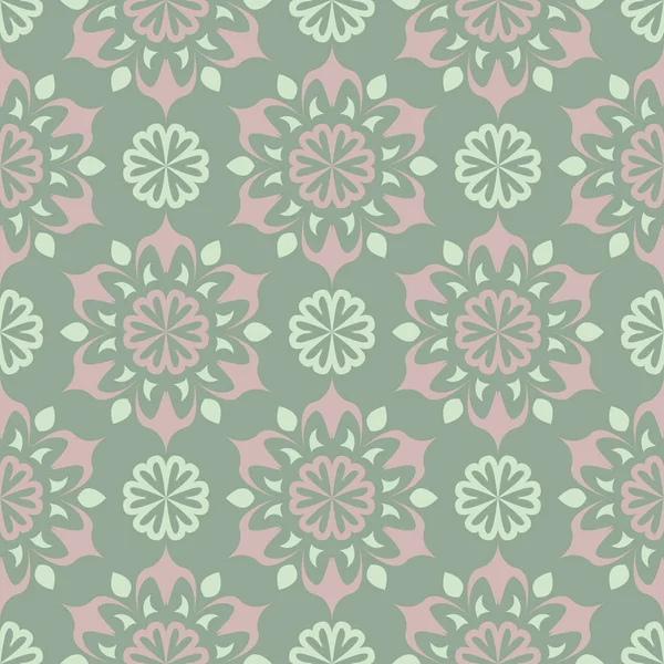 Yeşil çiçek arka plan. Duvar kağıtları, Tekstil ve kumaş için çiçek tasarımları ile Seamless modeli