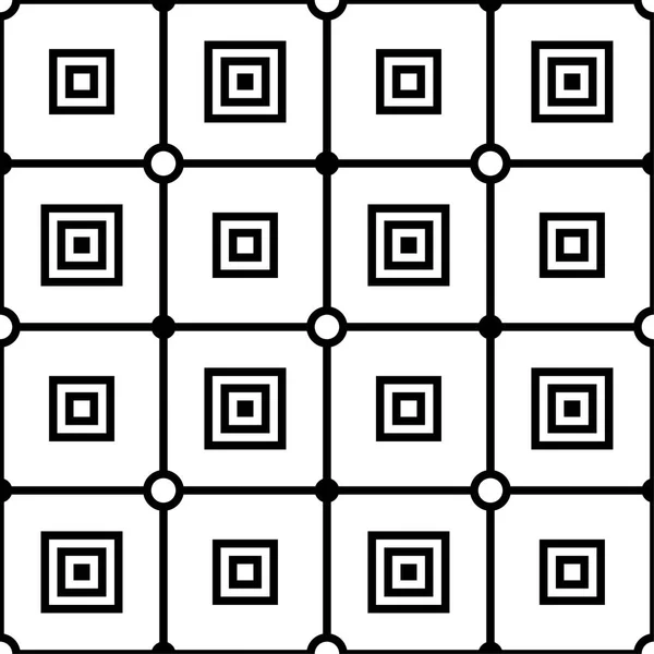 Czarno Biały Abstrakcja Bezszwowe Wzór Geometryczny Podłoże Tapet Tekstylna — Wektor stockowy