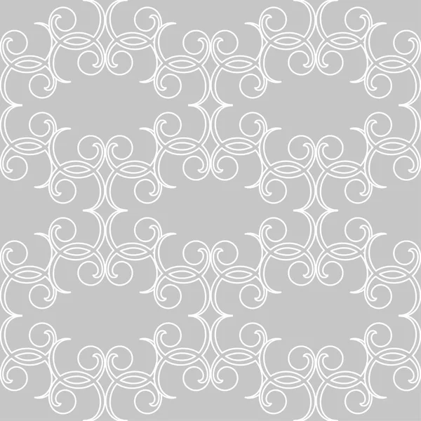 Gri arka plan üzerinde beyaz çiçek süsleme. Tekstil ve duvar kağıtları için seamless modeli