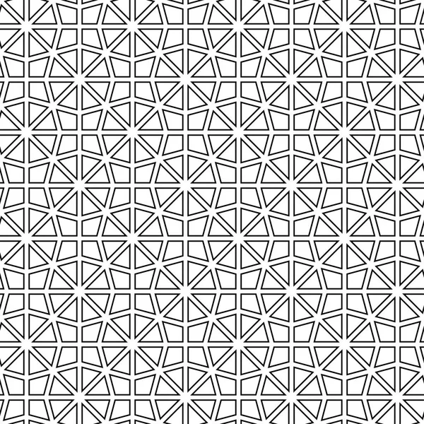 Beyaz arka planda siyah geometrik tasarım. Web, Tekstil ve duvar kağıtları için seamless modeli