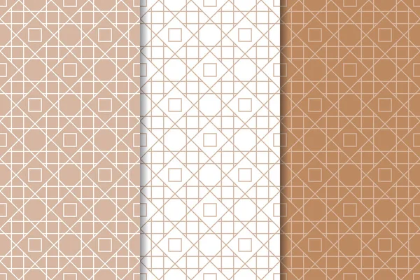 Kahverengi ve beyaz geometrik Dikişsiz desen web, Tekstil ve duvar kağıtları için