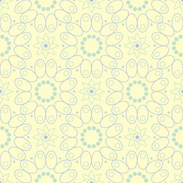 Çiçek sorunsuz arka plan. Mavi ve yeşil çiçek deseni üzerinde bej zemin, duvar kağıtları, Tekstil ve kumaş için