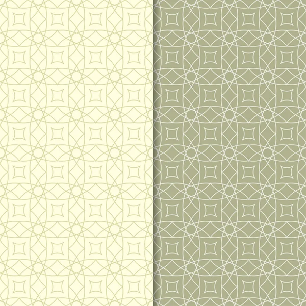 Zeytin yeşili geometrik süsler. Web, Tekstil ve duvar kağıtları için dikişsiz desen seti