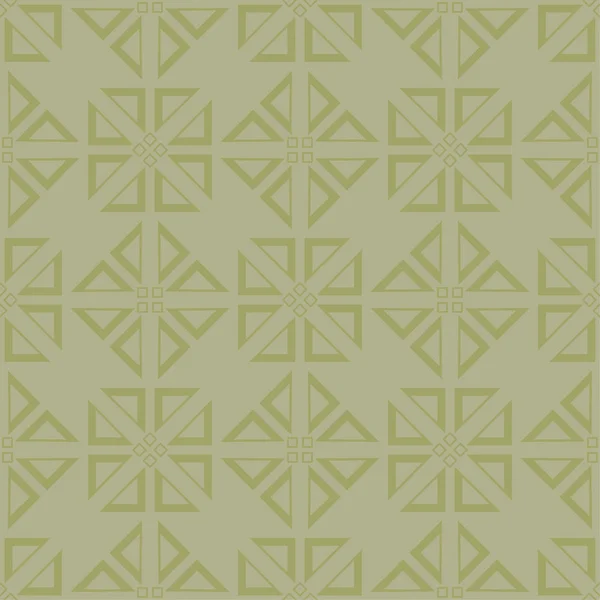Oliv Grön Geometrisk Ornament Seamless Mönster För Webb Textil Och — Stock vektor