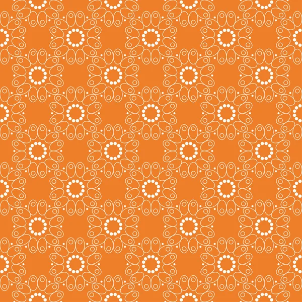 Beyaz çiçek süsleme portakal. Tekstil ve duvar kağıtları için seamless modeli