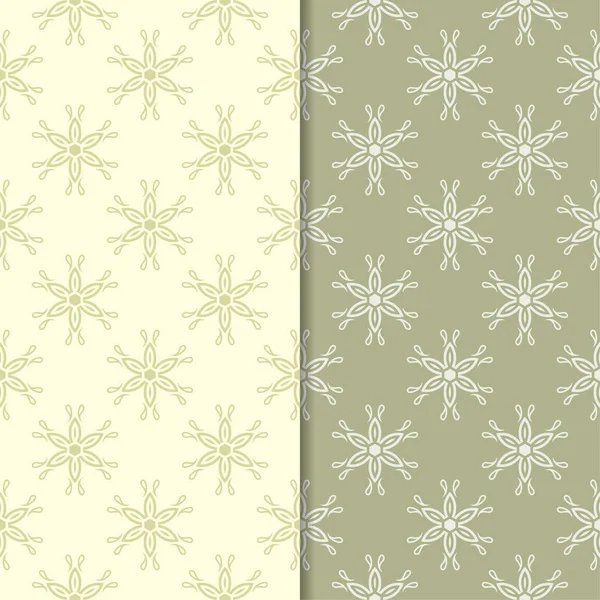 Zeytin yeşili çiçek arka planlar. Tekstil ve duvar kağıtları için dikişsiz desen seti