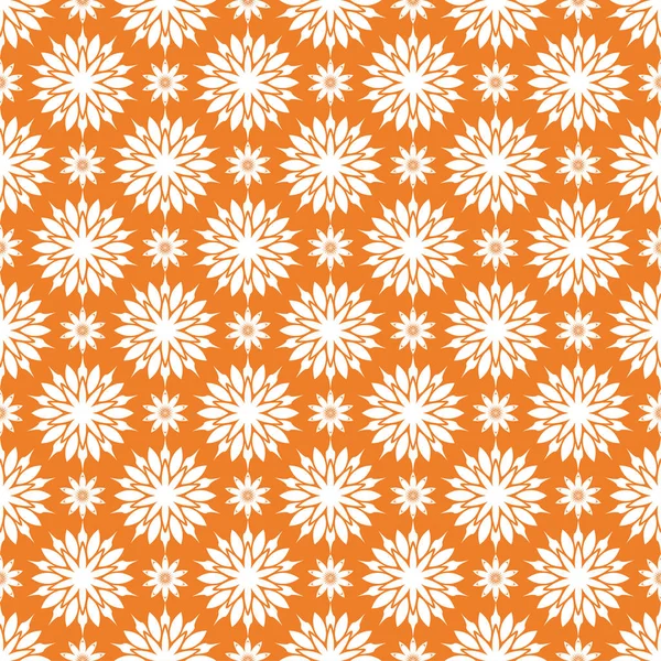 Beyaz çiçek süsleme portakal. Tekstil ve duvar kağıtları için seamless modeli