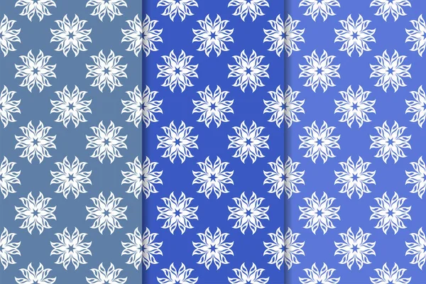 Çiçek süsler kümesi. Mavi dikey Dikişsiz desen. Duvar kağıdı arka plan
