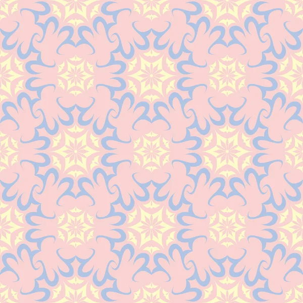 Çiçek sorunsuz arka plan. Duvar kağıtları, Tekstil ve kumaş için pembe, mavi ve sarı çiçek deseni