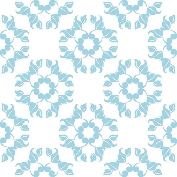 Hafif mavi ve beyaz çiçek süsleme. Tekstil ve duvar kağıtları için seamless modeli