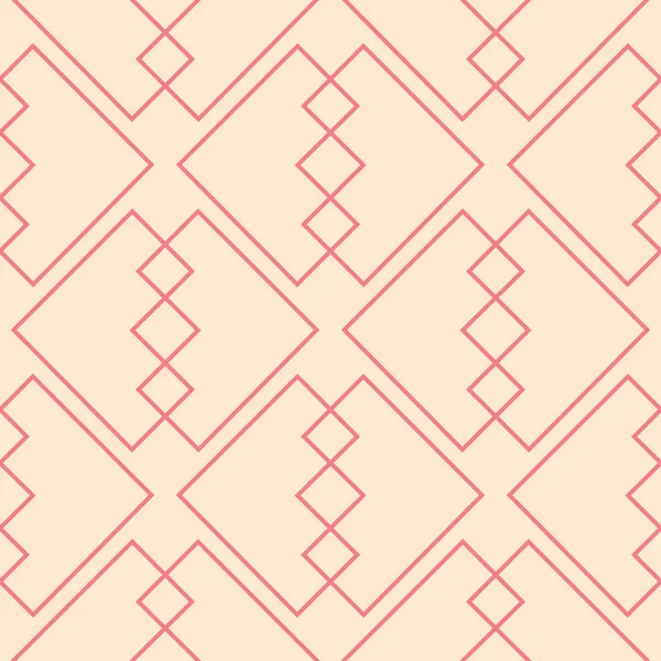 Kırmızı ve bej geometrik süsleme. Web, Tekstil ve duvar kağıtları için seamless modeli