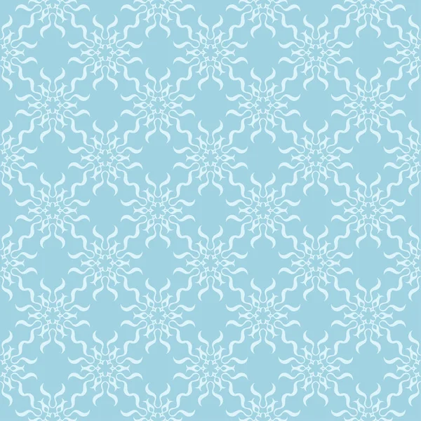 Adorno Floral Blanco Sobre Fondo Azul Patrón Sin Costuras Para — Archivo Imágenes Vectoriales