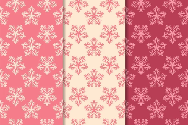 Çiçek süsler kümesi. Kiraz kırmızısı dikey Dikişsiz desen. Duvar kağıdı arka plan