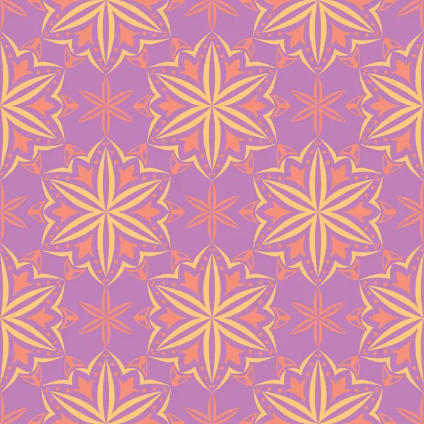 Çiçek seamless modeli. Tekstil ve duvar kağıtları için renkli tasarımı ile parlak mor arka plan