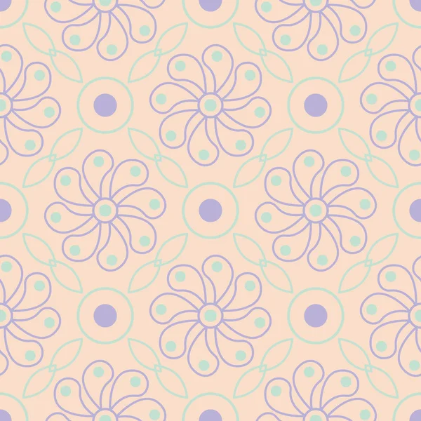 Duvar kağıtları, Tekstil ve kumaş için mor ve mavi tasarımları ile bej çiçek seamless modeli