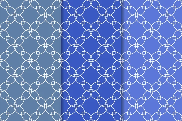 Web, Tekstil ve duvar kağıtları için dikey Dikişsiz desen mavi geometrik dizi