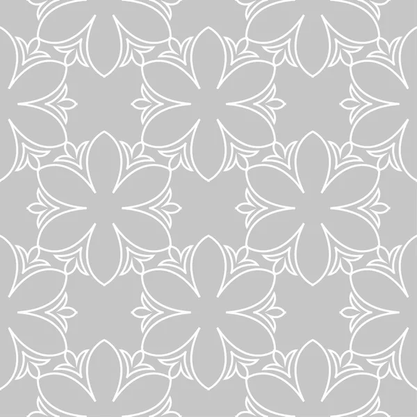 Gri ve beyaz çiçek süsleme. Tekstil ve duvar kağıtları için seamless modeli