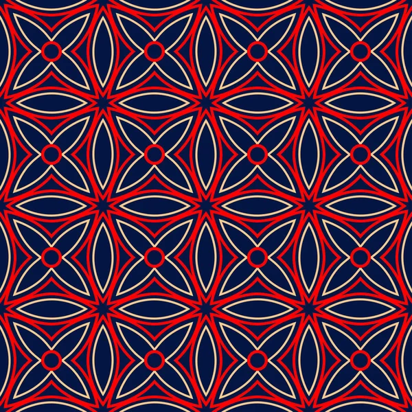 Γεωμετρικό Μοτίβο Άνευ Ραφής Έγχρωμο Φόντο Κόκκινο Και Μπλε Για — Διανυσματικό Αρχείο