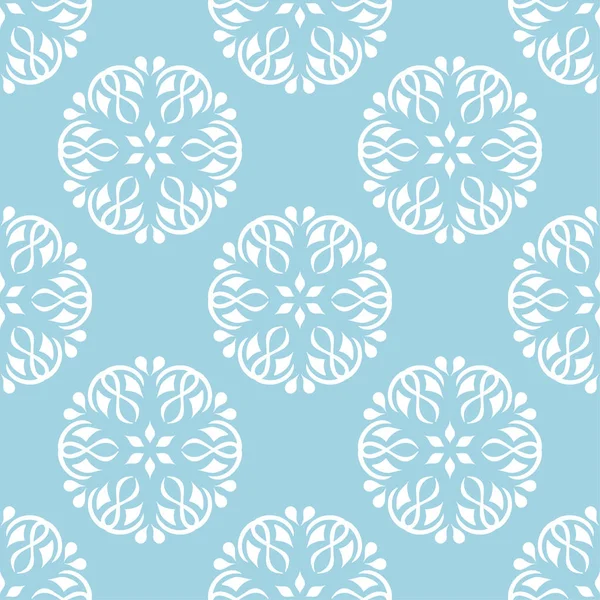 Mavi ve beyaz çiçek süsleme. Tekstil ve duvar kağıtları için seamless modeli