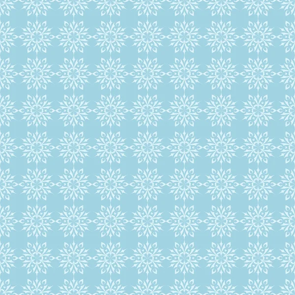 Білий Квітковий Дизайн Синьому Фоні Безшовний Орнамент Текстилю Шпалер — стоковий вектор