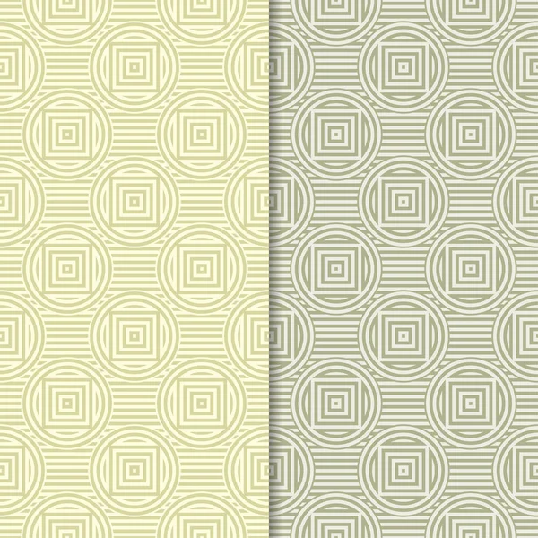Zeytin yeşili geometrik süsler. Web, Tekstil ve duvar kağıtları için dikişsiz desen seti