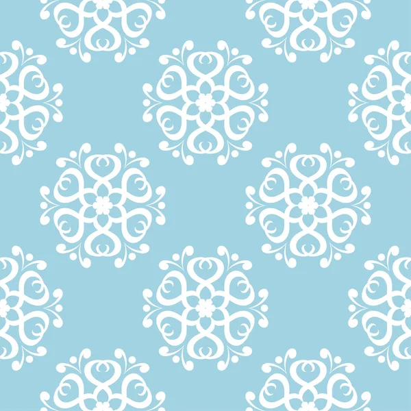 Mavi ve beyaz çiçek süsleme. Tekstil ve duvar kağıtları için seamless modeli