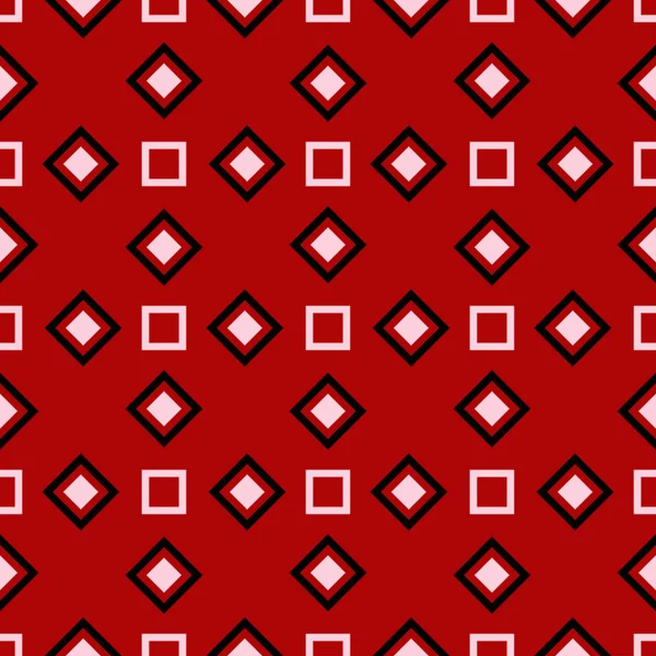 Geometrik tasarım ile Seamless modeli. Duvar kağıtları, Tekstil ve kumaş için siyah kırmızı ve beyaz arka plan