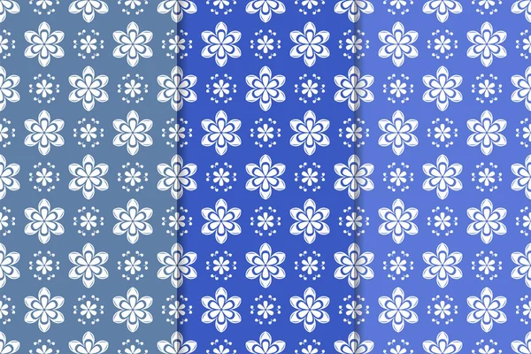 Çiçek süsler kümesi. Mavi dikey Dikişsiz desen. Duvar kağıdı arka plan