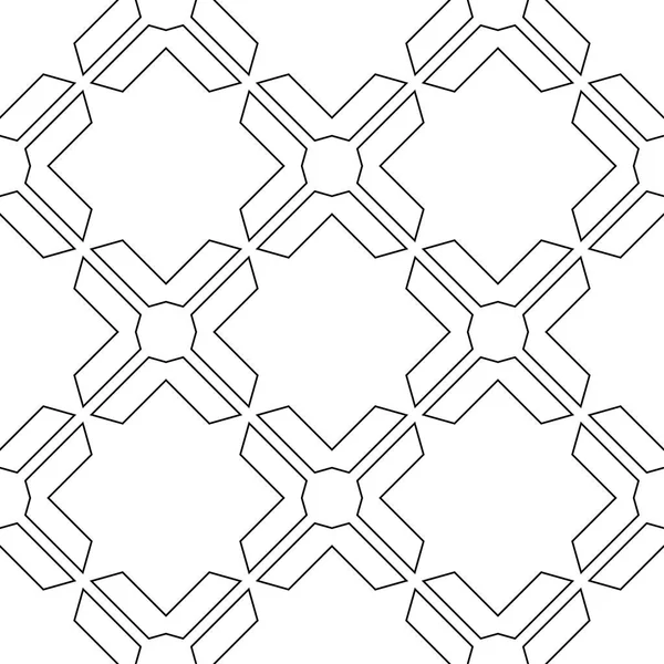 Geometrik süsleme. Beyaz ve siyah seamless modeli web, Tekstil ve duvar kağıtları için